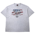 日本然リトテ-古着オンライン-HARLEY DAVIDSON USA製 ロゴプリント Tシャツ 2XL グレー コットン LEESBURG-FLORIDA-HARLEY DAVIDSON USA Made Logo Print T-Shirt 2XL Gray Cotton LEESBURG-FLORIDA