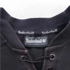 Timberland レースアップ スウェット XL ブラック コットン ロゴ刺繍