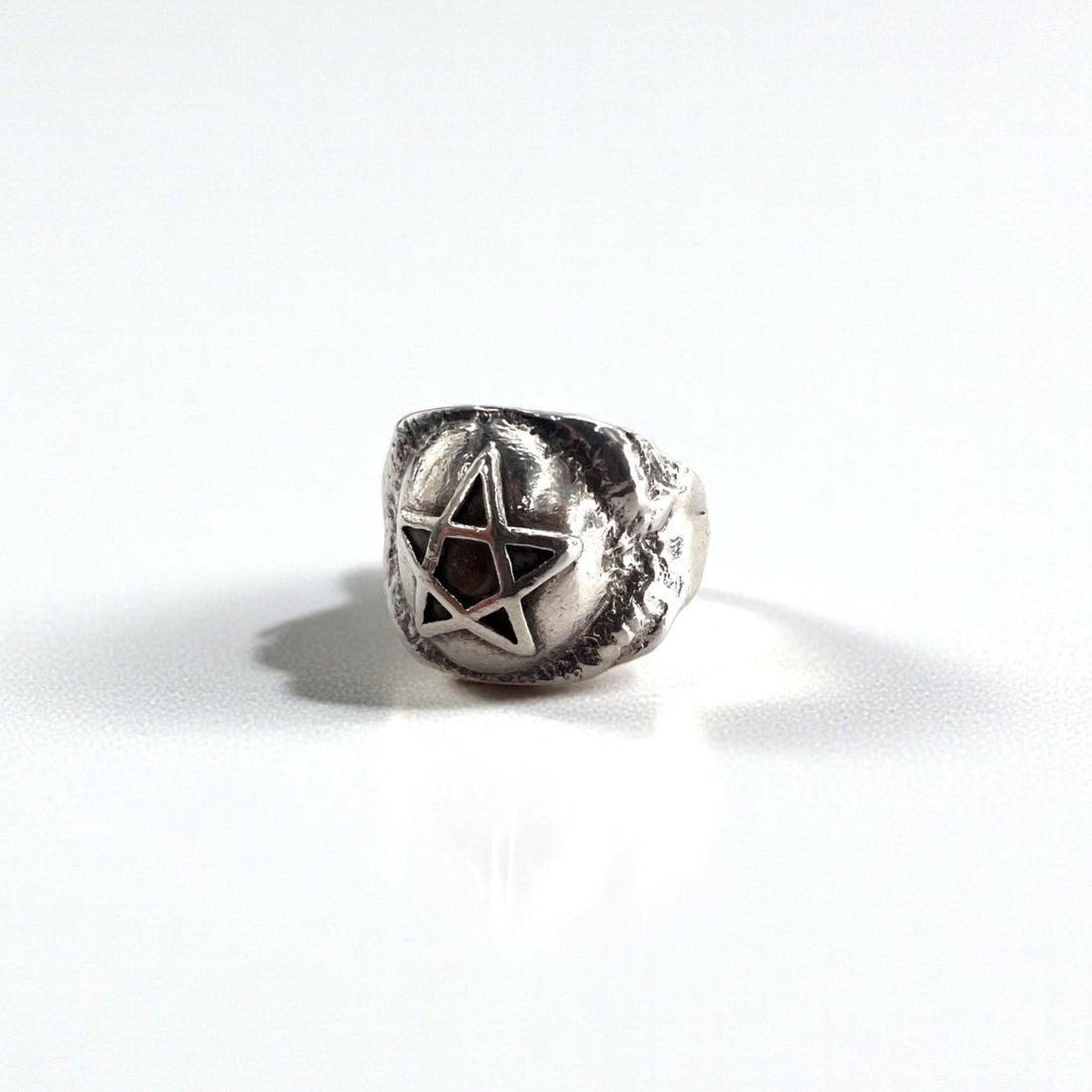 ALEX STREETER Pagan Ring (Early Model) Sterling 925 Pentagram (Five-Point Star) 
