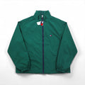TOMMY HILFIGER 00年代 ジップアップ スポーツジャケット M グリーン 撥水 透湿 メッシュライナー ドローコード 未使用品