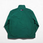 TOMMY HILFIGER 00年代 ジップアップ スポーツジャケット M グリーン 撥水 透湿 メッシュライナー ドローコード 未使用品
