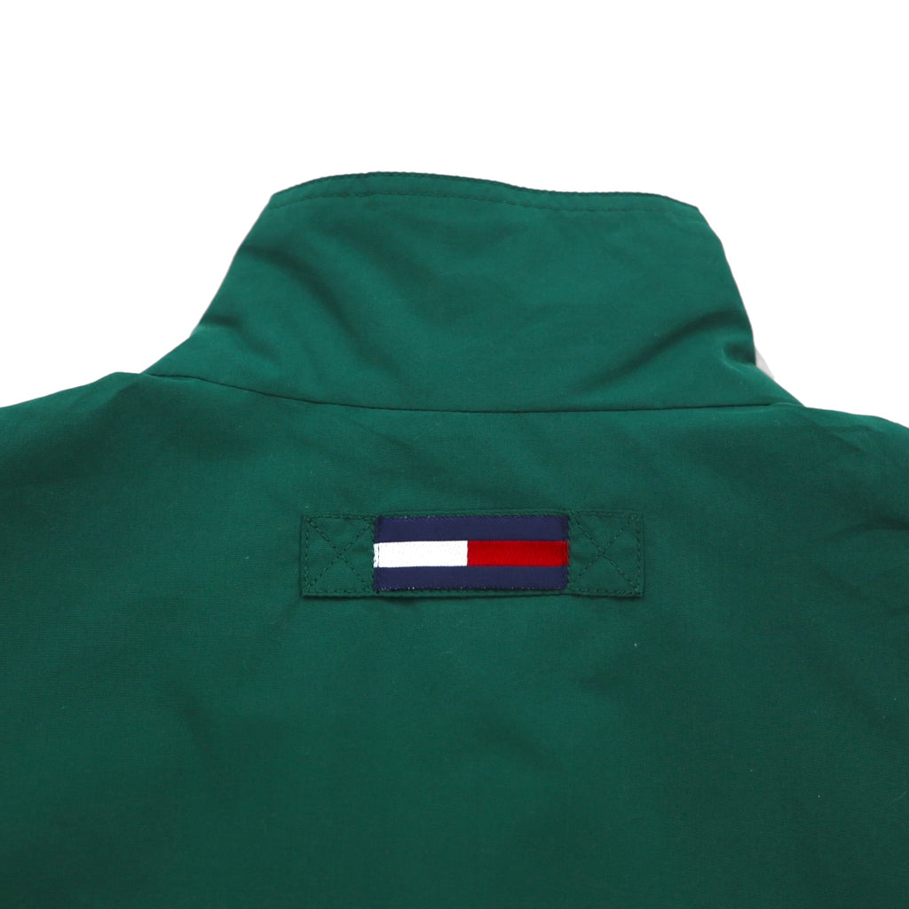 TOMMY HILFIGER 00年代 ジップアップ スポーツジャケット M グリーン 撥水 透湿 メッシュライナー ドローコード 未使用品