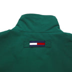 TOMMY HILFIGER 00年代 ジップアップ スポーツジャケット M グリーン 撥水 透湿 メッシュライナー ドローコード 未使用品
