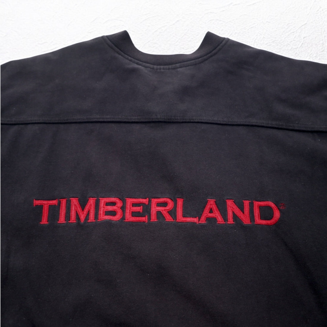 Timberland レースアップ スウェット XL ブラック コットン ロゴ刺繍