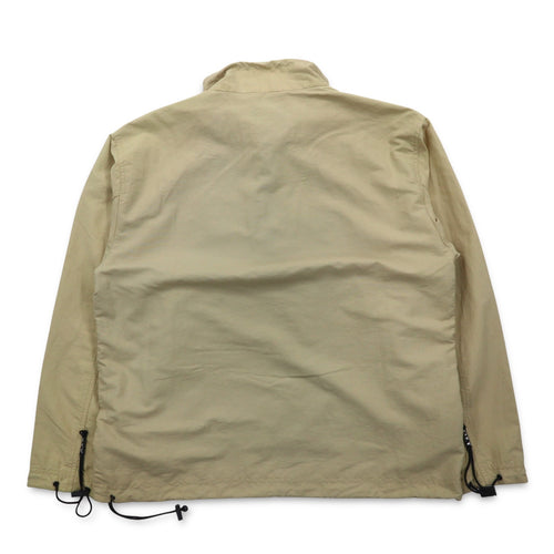 90s OXYOXY Half Zip Anorak Jacket, Medium, Beige, Nylon, Drawcord