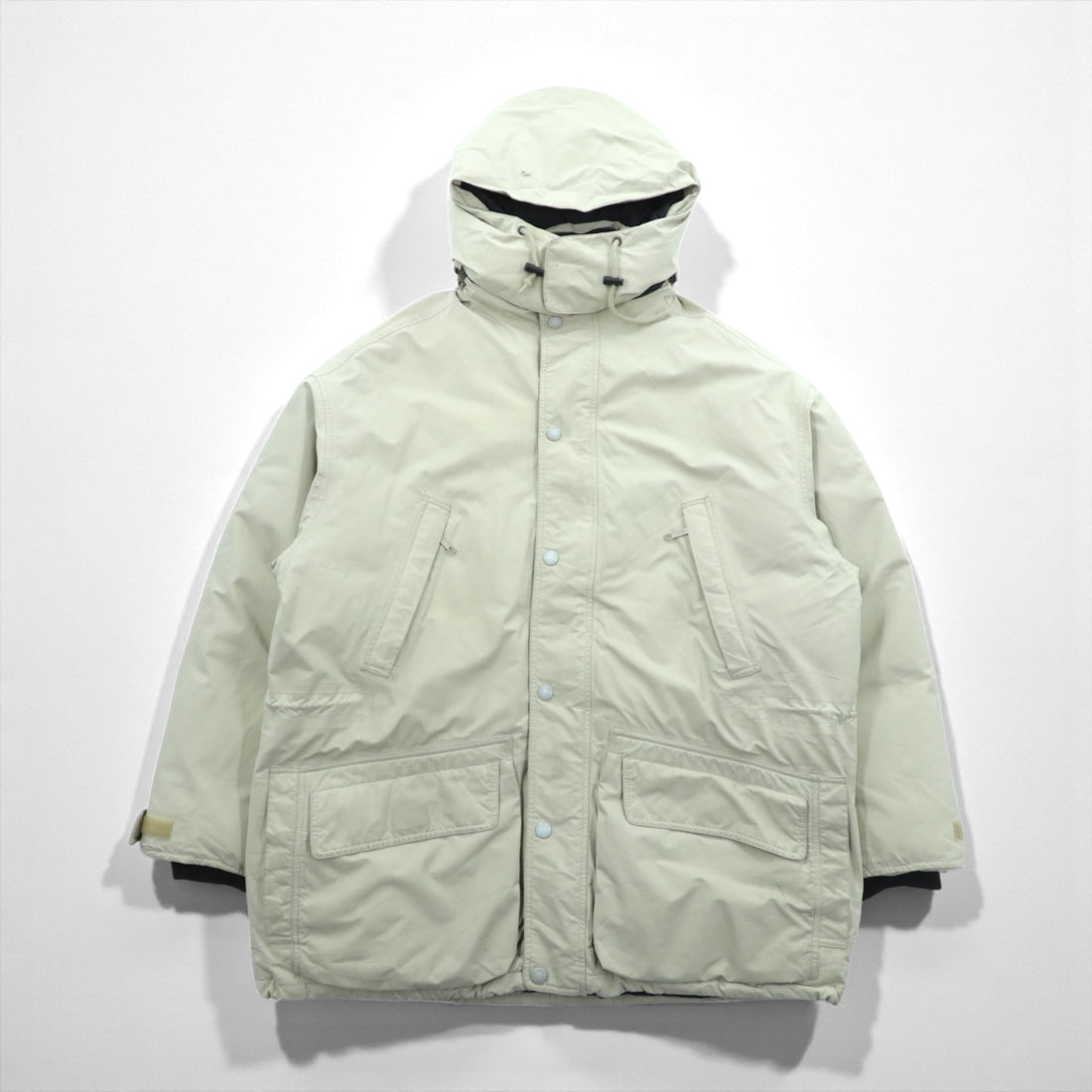 Eddie Bauer 90年代 ゴアテックス 防水 GORE-TEX グース ダウンジャケット L ドローコード フード着脱