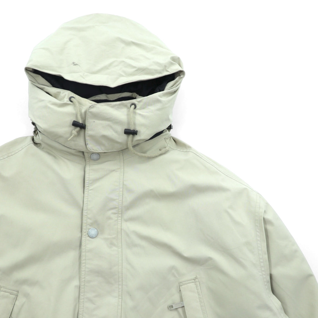Eddie Bauer 90s Gore-Tex Waterproof Goose Down Jacket, Large, Drawcord, Detachable Hood