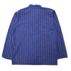 POLO RALPH LAUREN Box Pajama Shirt M Blue Check Cotton Small Pony Embroidery