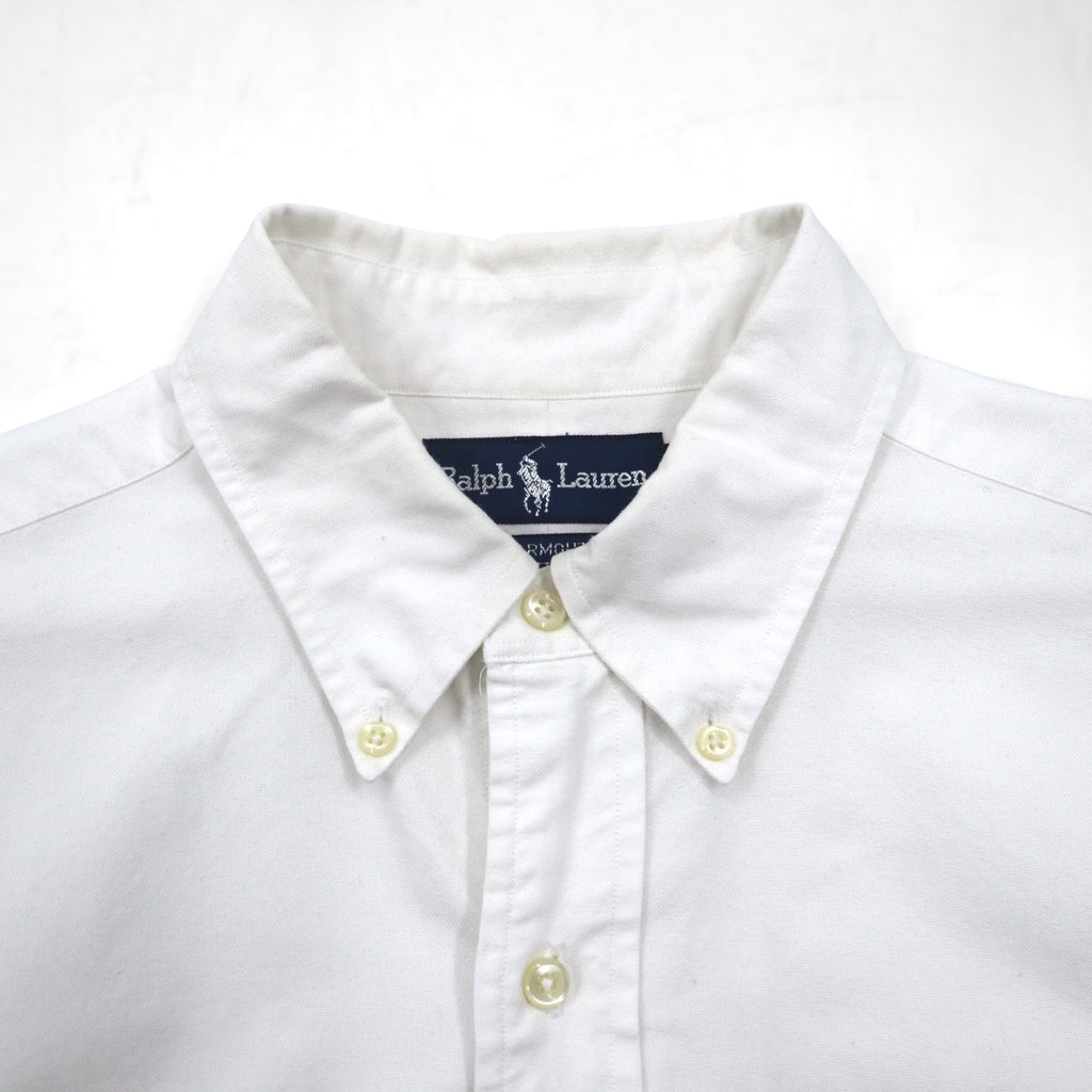 Ralph Lauren 90年代 オックスフォード ボタンダウンシャツ XL ホワイト YARMOUTH スモールポニー刺繡
