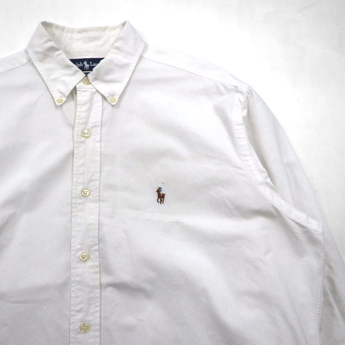 Ralph Lauren 90年代 オックスフォード ボタンダウンシャツ XL ホワイト YARMOUTH スモールポニー刺繡