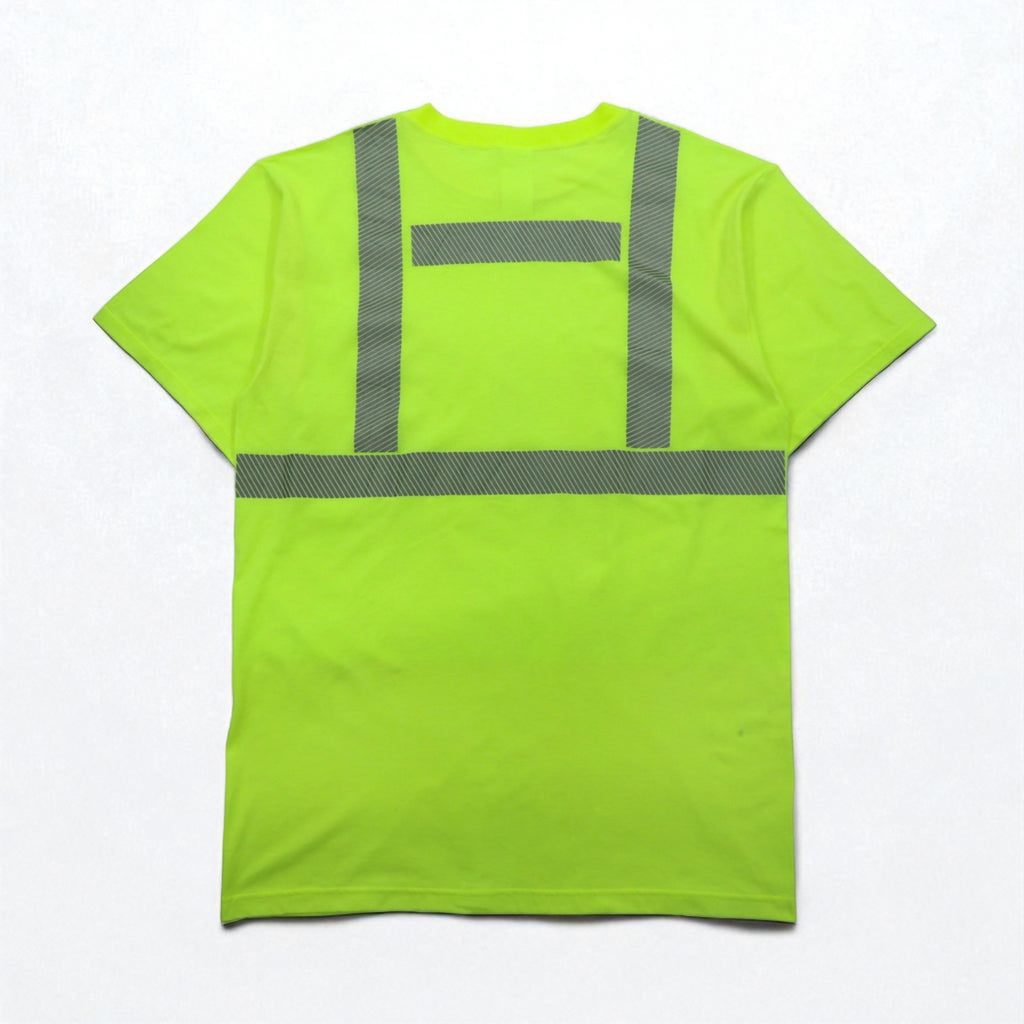USA製 UNIQUE SOURCE リフレクター ワーク Tシャツ Safety Tee 3XL イエロー コットン ポリエステル