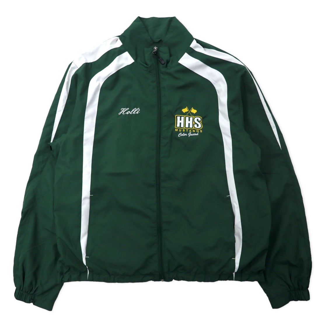 日本然リトテ-古着オンライン-Sport-Tek ナイロンジャケット M グリーン ポリエステル HHS ワンポイント刺繍-SPORT-TEK Windbreaker M Green Polyester HHS One Point Embroidery