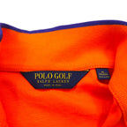 POLO GOLF RALPH LAUREN ハーフジップ スウェット トレーナー M オレンジ ポニー刺繍