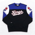 mitchell &amp; ness sweatshirt L black color block cotton fleece lining NBA KANSAS CITY KINGS