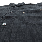 VINTAGE レプリカ 1st タイプ 大戦モデル デニムジャケット Gジャン XL ブラック 13.5OZ セルヴィッチ 赤耳 シンチバック プリーツ 月桂樹ボタン 復刻 未使用品