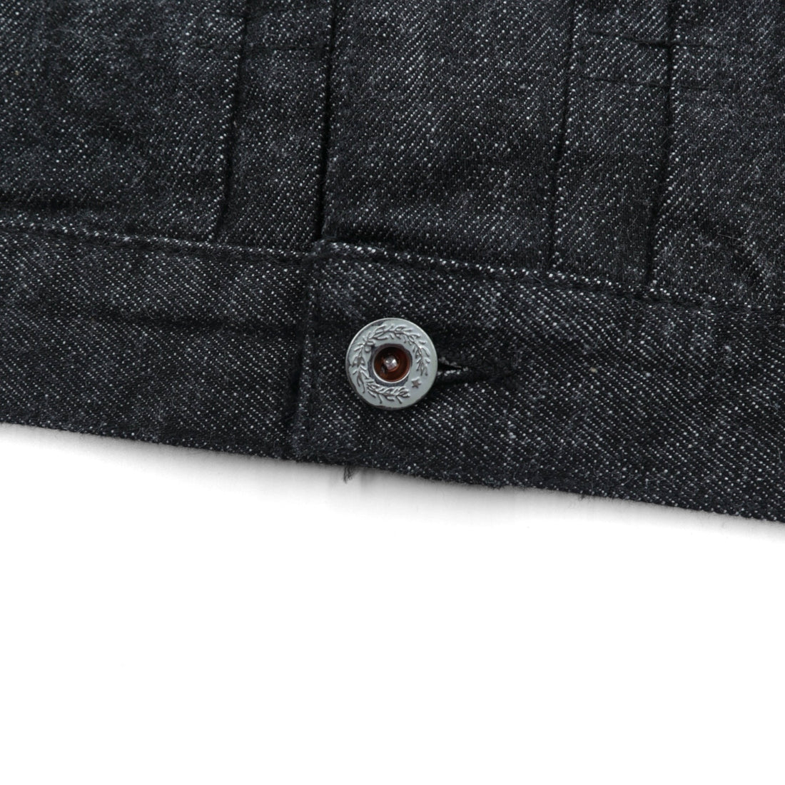 VINTAGE レプリカ 1st タイプ 大戦モデル デニムジャケット Gジャン XL ブラック 13.5OZ セルヴィッチ 赤耳 シンチバック プリーツ 月桂樹ボタン 復刻 未使用品