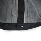 VINTAGE レプリカ 1st タイプ 大戦モデル デニムジャケット Gジャン XL ブラック 13.5OZ セルヴィッチ 赤耳 シンチバック プリーツ 月桂樹ボタン 復刻 未使用品