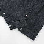 VINTAGE レプリカ 1st タイプ 大戦モデル デニムジャケット Gジャン XL ブラック 13.5OZ セルヴィッチ 赤耳 シンチバック プリーツ 月桂樹ボタン 復刻 未使用品