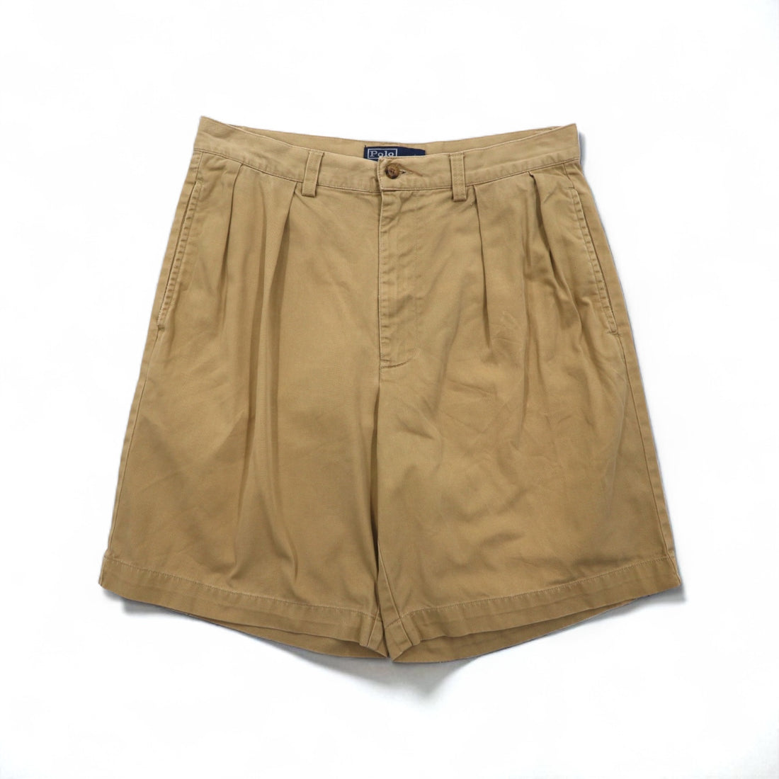 Polo by Ralph Lauren 90s Polo Chino TYLER SHORT 2-pleat shorts, half pants, M, beige, cotton