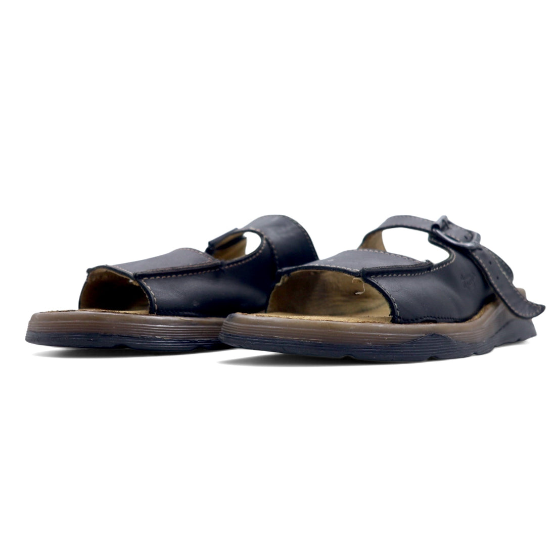 Dr.Martens レザー スライド サンダル 25cm ブラック ロゴ 8A51