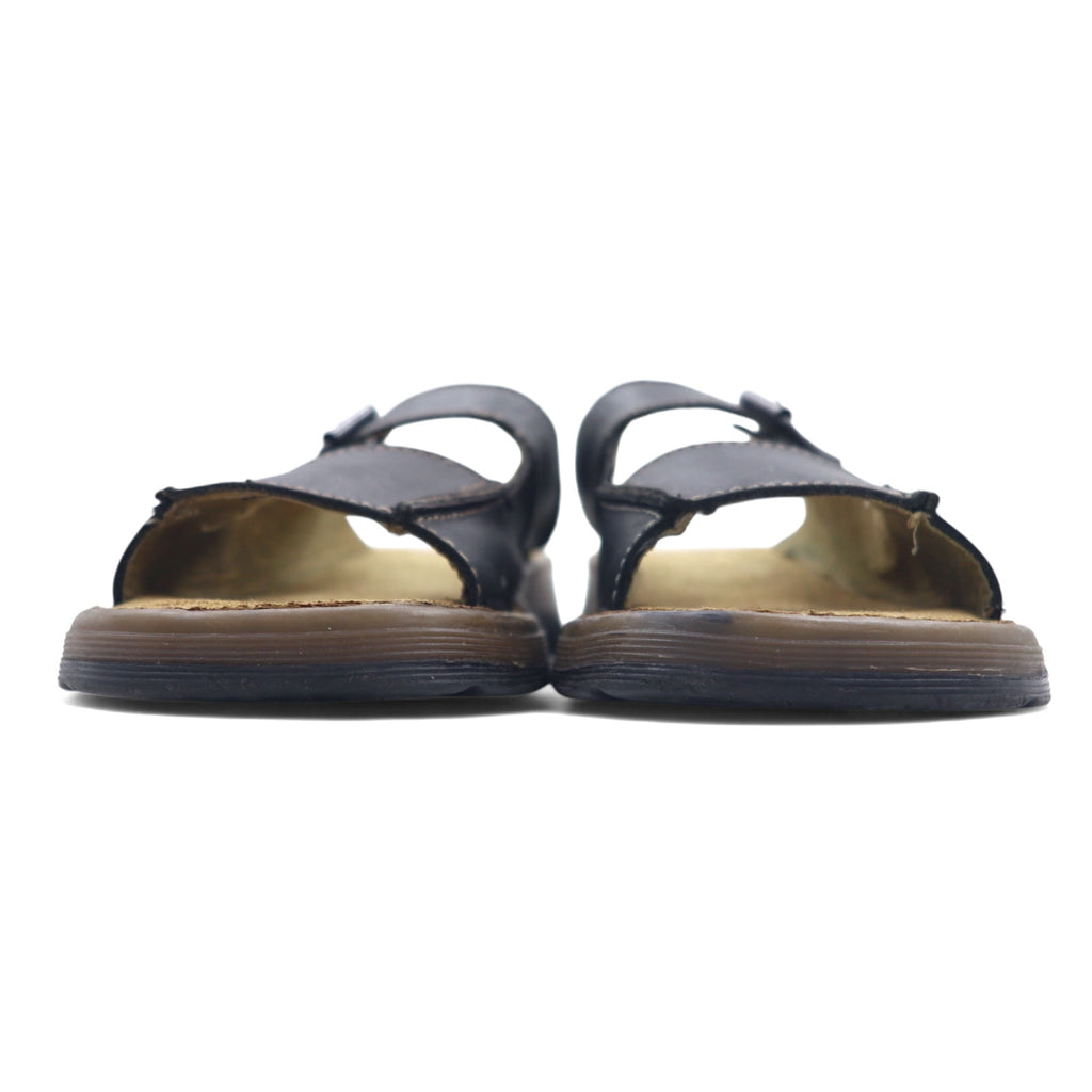 Dr.Martens レザー スライド サンダル 25cm ブラック ロゴ 8A51