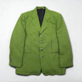 80s Italy Vintage Blazer Dino Divinch 千鳥格子 ブレザー 4B テーラードジャケット XL イエロー ハウンドトゥース チェック