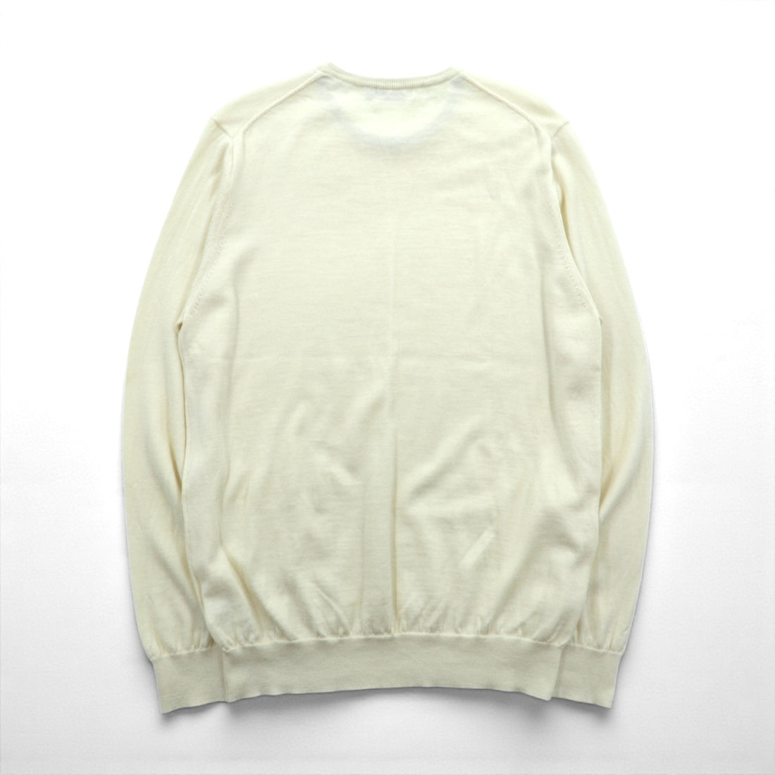 BARNEYS NEW YORK Made in Japan Knit Sweater L White Wool 23538519