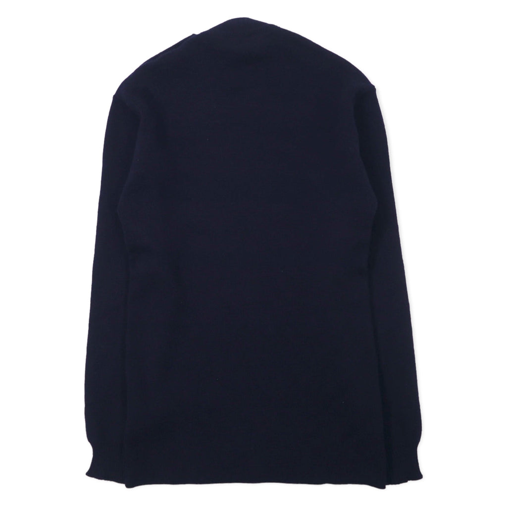 SAINT JAMES French-made high-gauge knit marine sweater, L, navy, wool, sheep's wool, shoulder buttons