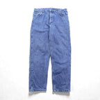 Carhartt Made in USA Flannel Lined Denim Pants, Jeans, XL, Indigo Lining, Check, Big Size B21DST