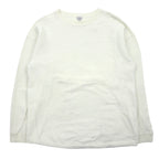 日本然リトテ-古着オンライン-AOZORA BLUE HEAVEN サーマル ロングスリーブ Tシャツ 4 ホワイト コットン go slow caravan取扱い 日本製-AOZORA BLUE HEAVEN Thermal Long Sleeve T-Shirt 4 White Cotton go slow caravan available Japan Made