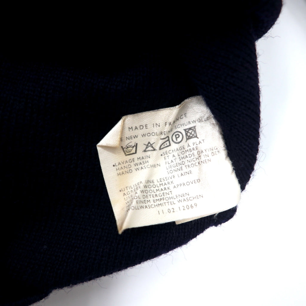 SAINT JAMES French-made high-gauge knit marine sweater, L, navy, wool, sheep's wool, shoulder buttons