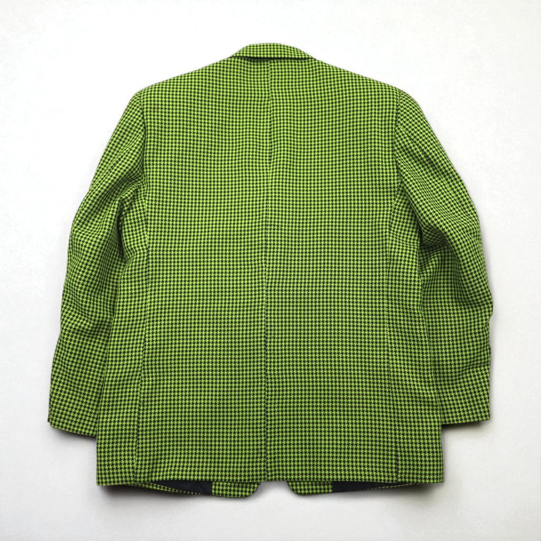 80s Italy Vintage Blazer Dino Divinch 千鳥格子 ブレザー 4B テーラードジャケット XL イエロー ハウンドトゥース チェック