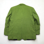 80s Italy Vintage Blazer Dino Divinch 千鳥格子 ブレザー 4B テーラードジャケット XL イエロー ハウンドトゥース チェック