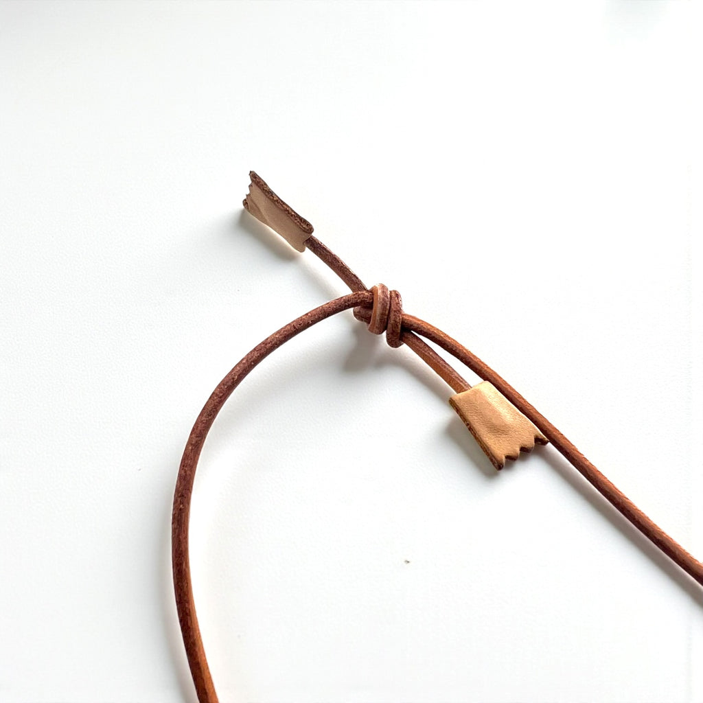 Hender Scheme グラスコード 牛革 レザー 眼鏡 サングラス ストラップ ベージュ