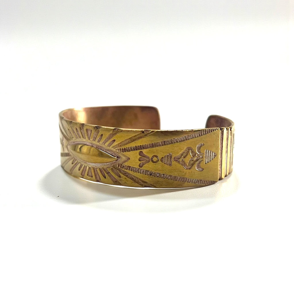 Navajo Indian Jewelry ナバホ族 バングル カフ ブレスレット スタンプワーク インディアンジュエリー