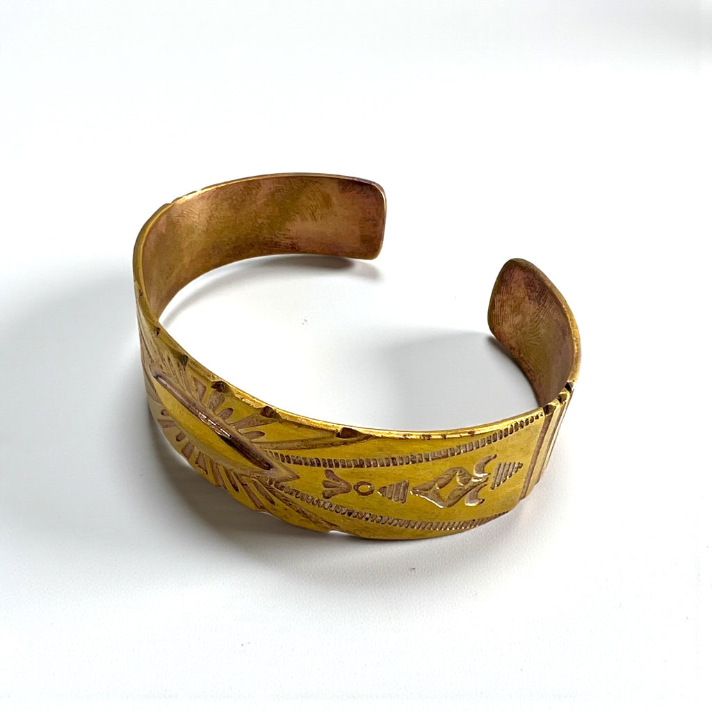 Navajo Indian Jewelry ナバホ族 バングル カフ ブレスレット スタンプワーク インディアンジュエリー