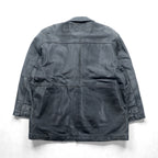 U.S. AIR FORCE COMMANDING OFFICER レザー カーコート ジャケット XL ブラック