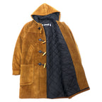 Schott USA Corduroy Duffel Coat 38 Brown Cotton Quilted Liner