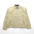 Polo Ralph Lauren 90s Swing Top Harrington Jacket L Beige Small Pony Embroidery Chin Strap