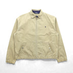 Polo Ralph Lauren 90s Swing Top Harrington Jacket L Beige Small Pony Embroidery Chin Strap
