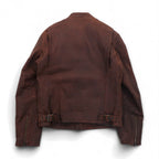 POLO JEANS COMPANY RALPH LAUREN 90s Vintage Single Riders Leather Jacket L Brown Quilted Liner