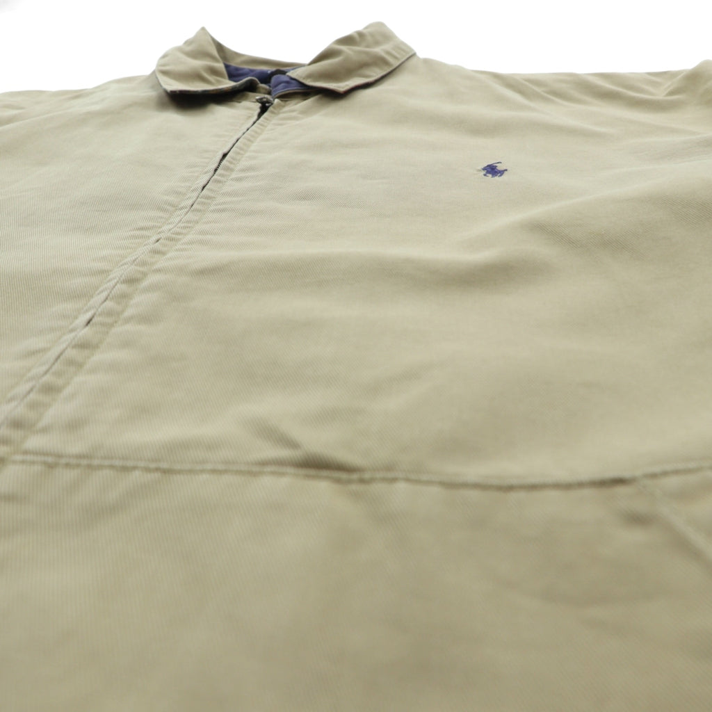 Polo Ralph Lauren 90s Swing Top Harrington Jacket L Beige Small Pony Embroidery Chin Strap