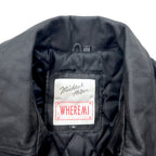 90年代 Michael Hoban WHEREMI 星条旗 シングル ライダース レザージャケット M ブラック レザー BUD