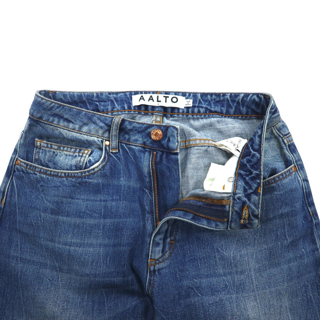 AALTO Tapered Denim Pants Size 34 Indigo Blue PRA3-LM-1001 Made in Turkey