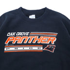 GILDAN College Print Sweatshirt L Black Cotton OAK GROVE PANTHERS Big Size Made in Honduras