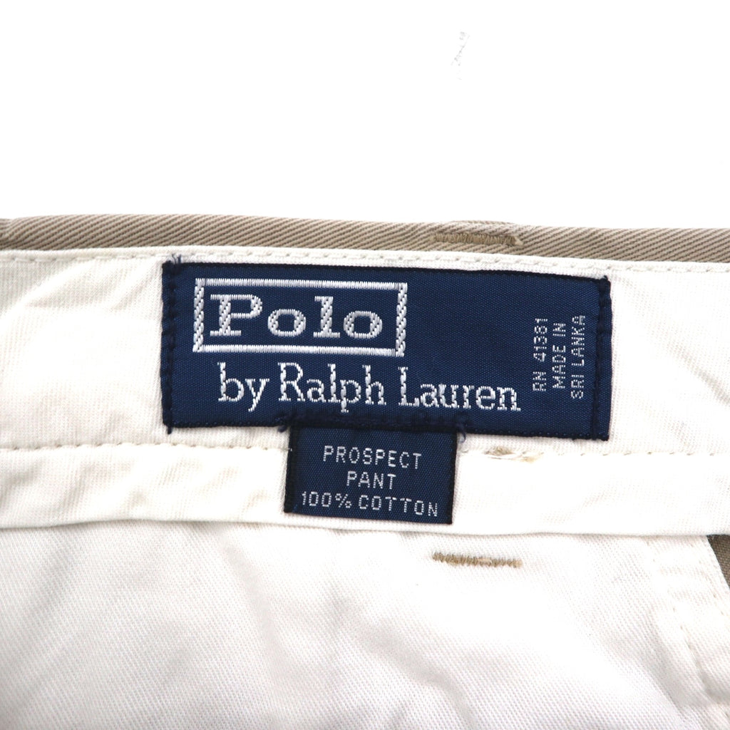 Polo Ralph Lauren 90年代 ポロチノ ワイド テーパード チノパンツ XL ベージュ CLASSIC POLO CHINO