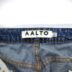 AALTO Tapered Denim Pants Size 34 Indigo Blue PRA3-LM-1001 Made in Turkey