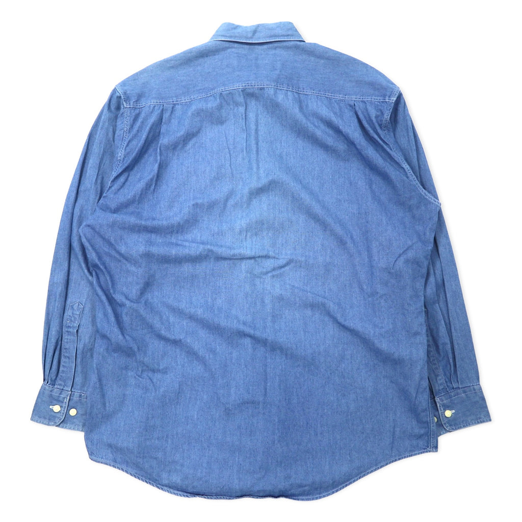CHAPS RALPH LAUREN 90s denim button-down shirt 16.5-34/35 blue cotton