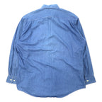 CHAPS RALPH LAUREN 90s denim button-down shirt 16.5-34/35 blue cotton