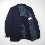 80s USA UNION MADE Vintage Navy Blazer Joshua Trent 80年代 USA製 2B テーラードジャケット L ユニオンメイド ACTWUタグ 金ボタン 紺ブレ